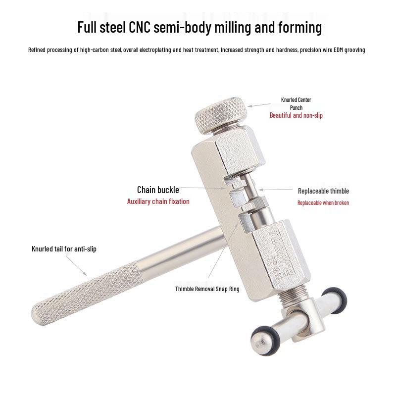 TOOPRE Bike Chain Breaker & Cutter with Replaceable Pin for Mountain, Road, and Fixed Gear Bikes