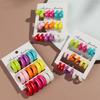 9pair/set Candy Color Acrylic Waterdrop Circle Earring Hoops for Women Statement Irregular C-Shaped Earrings New Jewelry Gift