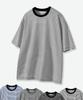 BRENSON Loose Fit Striped Short Sleeve T-Shirt ( 4 Colors )