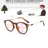 Round Women Retro Oversized Ultralight Comfortable Progressive Multifocal Reading Glasses +0.75 To +4