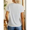 European Size White T-Shirt Featuring a Butterfly Print in Watercolor Style,Designed for Women As Casual Sportswear,a Summer Top with a Round Neckline