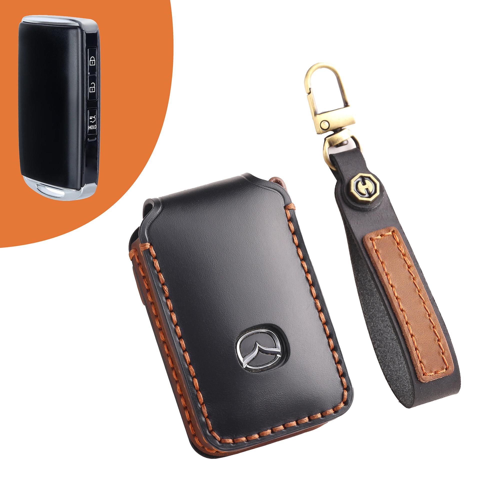 

The Key Case Is Suitable For Mazda Ma 3 Onxella Cx50 Or Cx30 Cx-5 Genuine Leather Keychain.