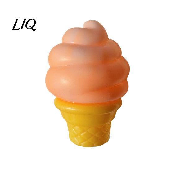 Beruhigendes Handspielzeug Transparenter Zitronen-Quetschspielzeug, Stressabbau Qualle Eiscreme Weicher Klarer Würfel Sensorisch für Kinder Erwachsene Linderer