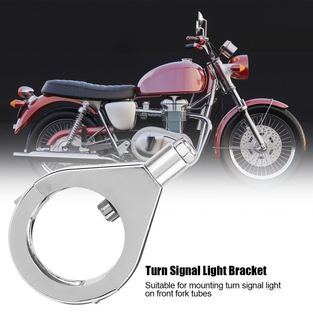 41mm Metal Plating Motorcycle Turn Signal Light Bracket Holder Clamps Mount Accessories Black