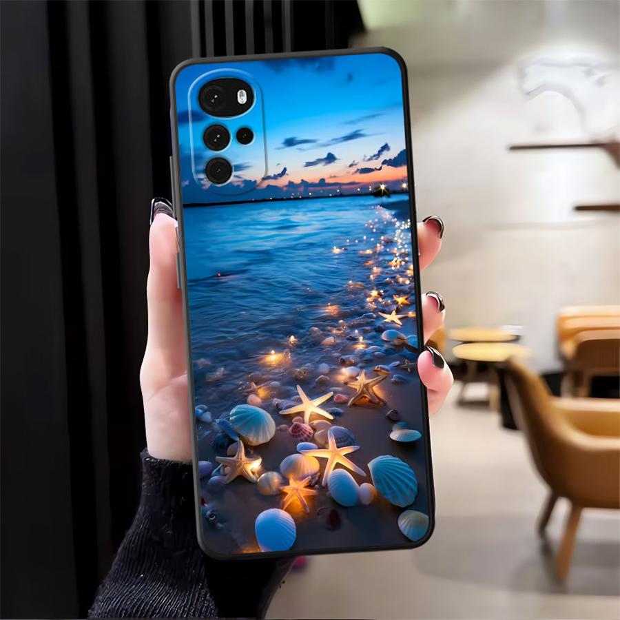 

Чехол для Motorola Moto G71 G22 Edge40 G32 G53 G30 Edge 20 Pro 30 Lite G51 G73 G60s G52 G50 Чехол для телефона Узор Морской пейзаж Motorola Edge 30 Neo