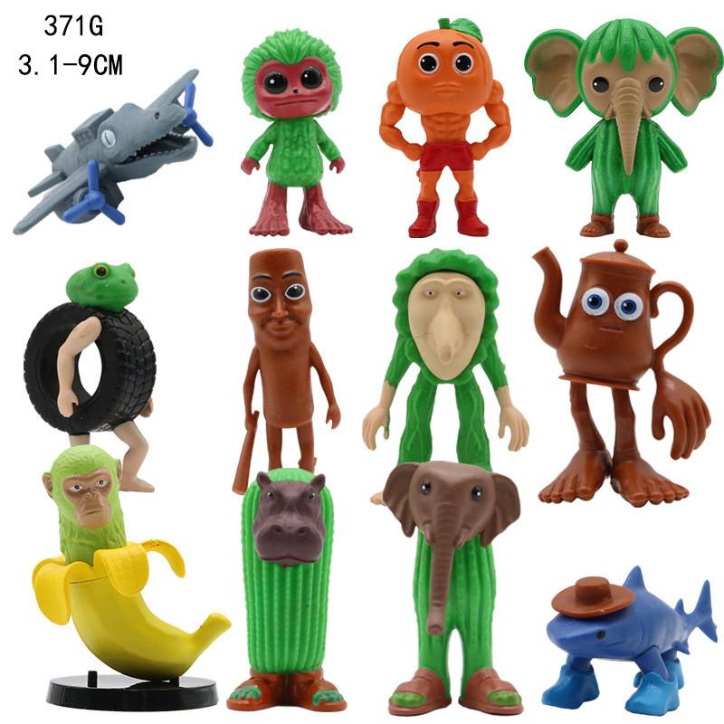 Tungtungtungsahur Wearing Shoes Sharks Bananas Monkeys Animals Desktop Ornaments