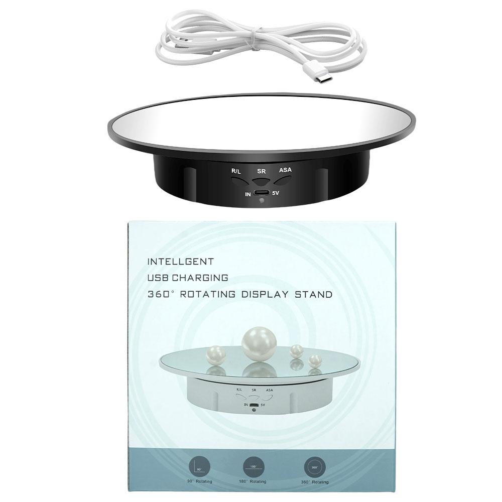 200mm electric rotating turntable,360° product display,3-speed adjustable Angle for video shooting,camera rotating display stand