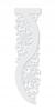 A34 OPEN VERTICAL CURTAIN Modern Decoration Screen Spring Flowers 36x130 White