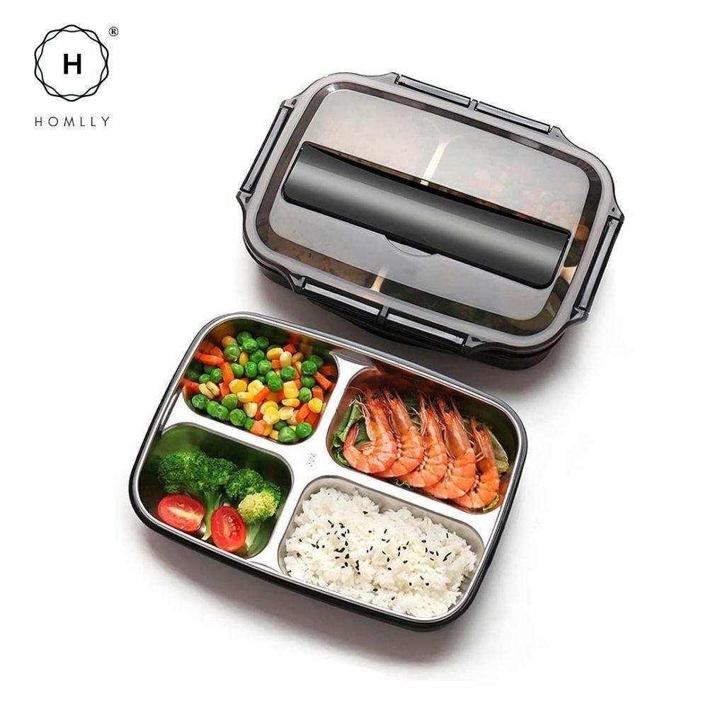 Homlly Compartment Stainless Steel Thermal Bento Lunch Box