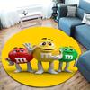 M&M's Round Area Rug,Carpet Rug for Living Room Bedroom Sofa Playroom Decor,Non-slip Floor Mat