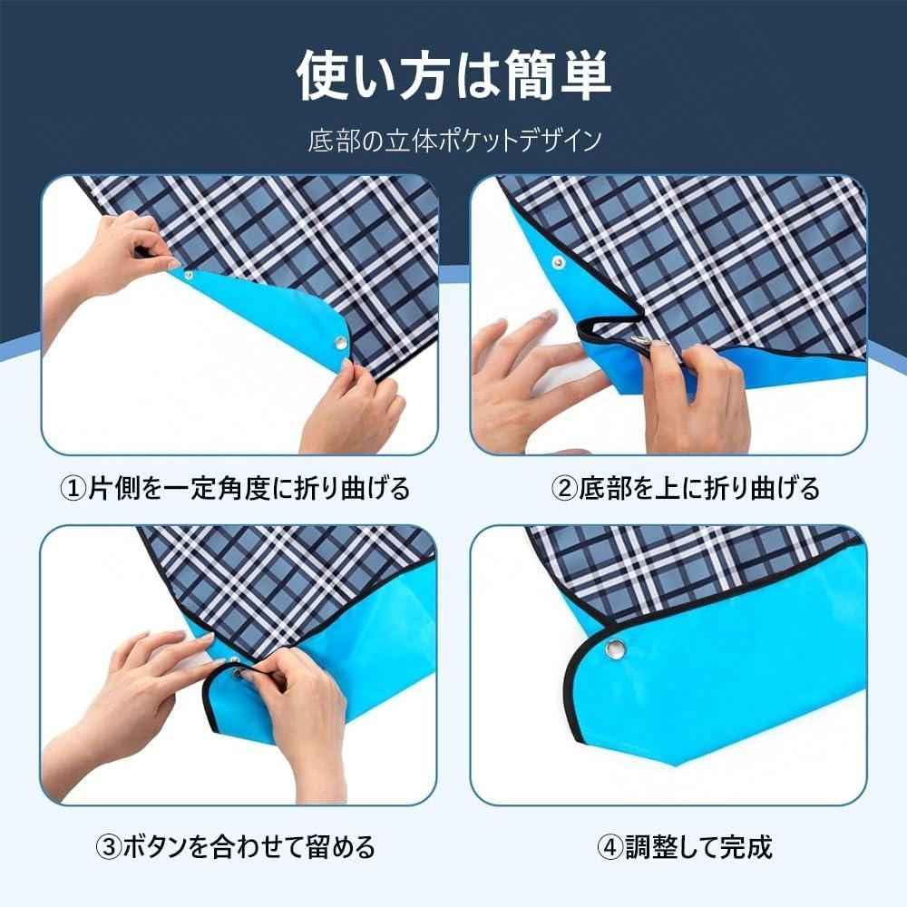 Hiliboo Care Apron Waterproof Stain Resistant Durable 3d Pocket Adult Dark Blue