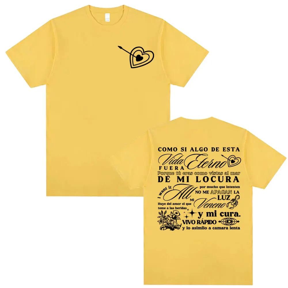 Unisex Delaossa Album Letter Print TShirt 100 Cotton Oversized Harajuku Hip Hop Streetwear Fashion Women And Men Tshirts