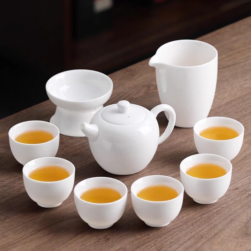 Shangqi Light Luxury White Porcelain Kung Fu Tea Set