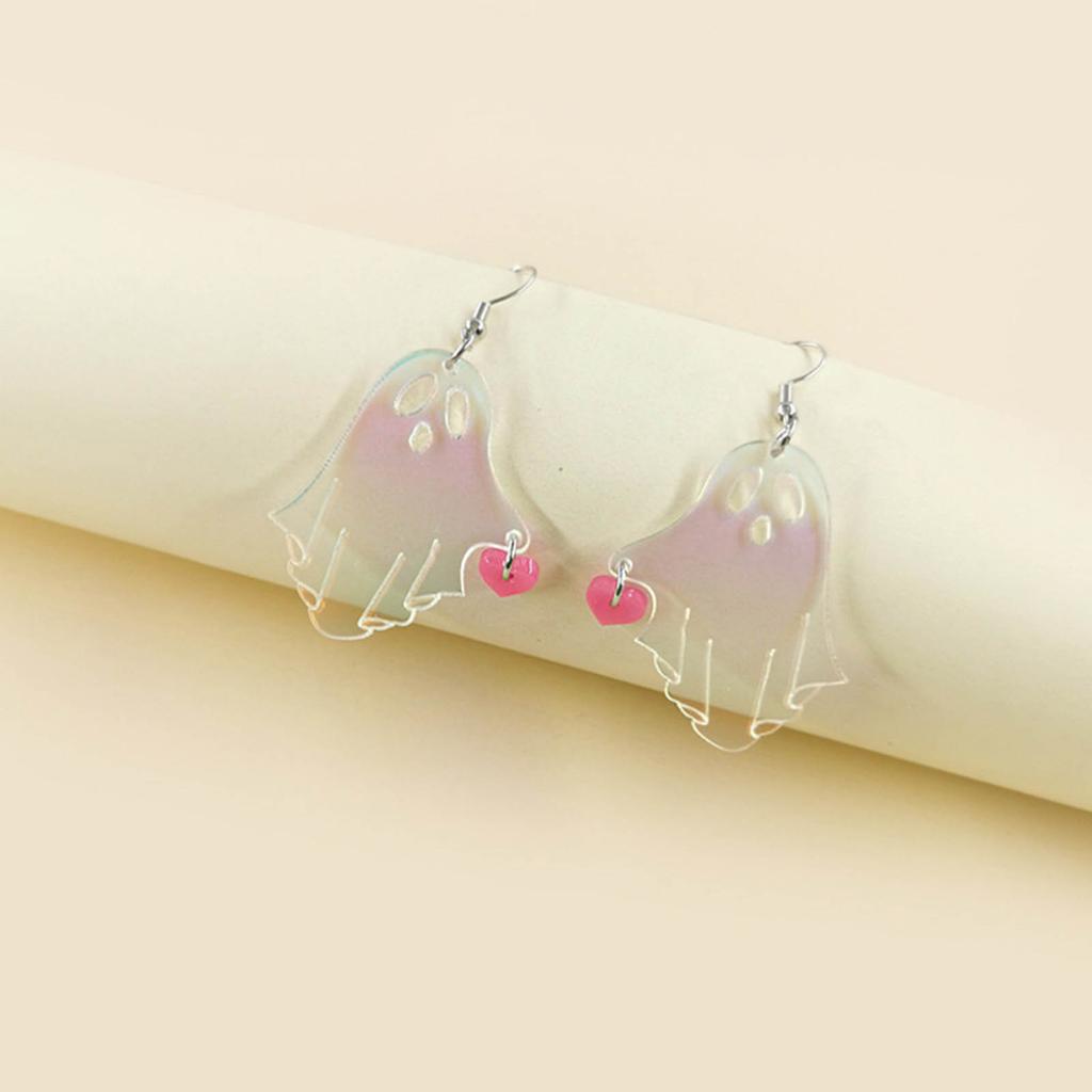 Funny Acrylic Halloween Specter Cartoon Earrings Halloween Costume Dangle Earrings for Women Party Jewelry Exaggeration