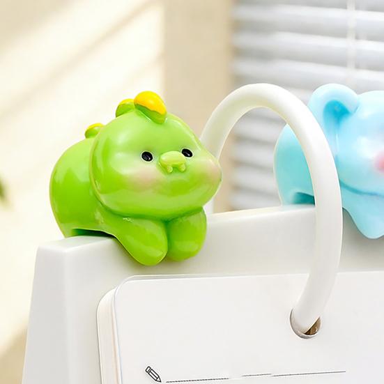 2 Pcs Cartoon Animal Figurine Cute Pig Panda Computer Monitor Decoration Duck Elephant Statues for Office