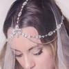 Stylish Exquisite High-end Multi-layer Rhinestone Hair Chain Ins Bridal Wedding Fringed Headgear Hair Accessories