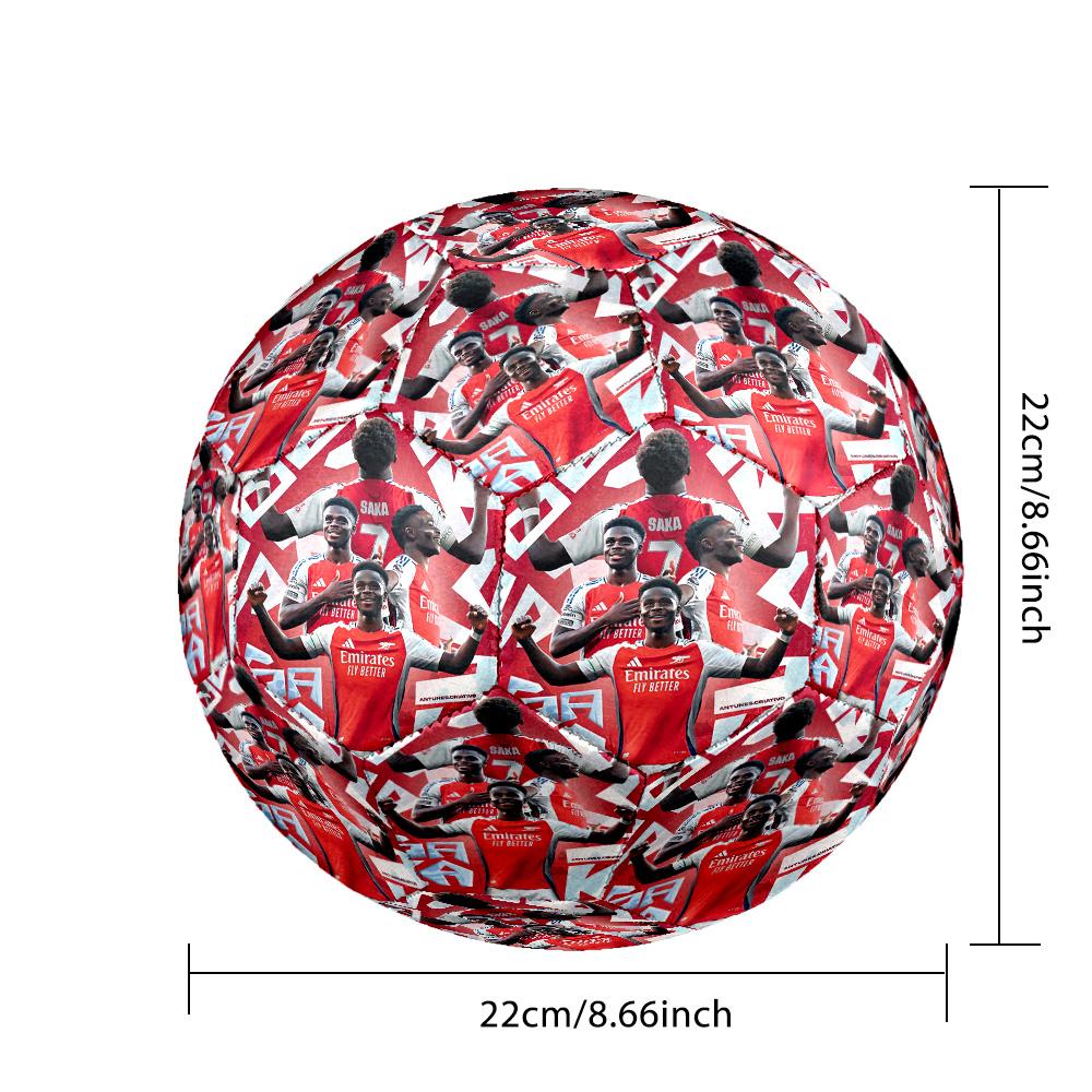 Pallone da calcio tema Bukayo Saka Taglia 5 Pallone da calcio Tocco Morbido Pallone da calcio per Allenamento Professionale per Sport all'Aperto