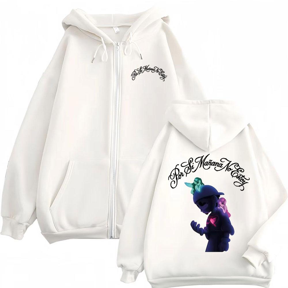 Omar Courtz Por Si Manana Zipper Hoodies Men Women Fashion Aesthetic Sweatshirt Coats Zip Up Pullovers