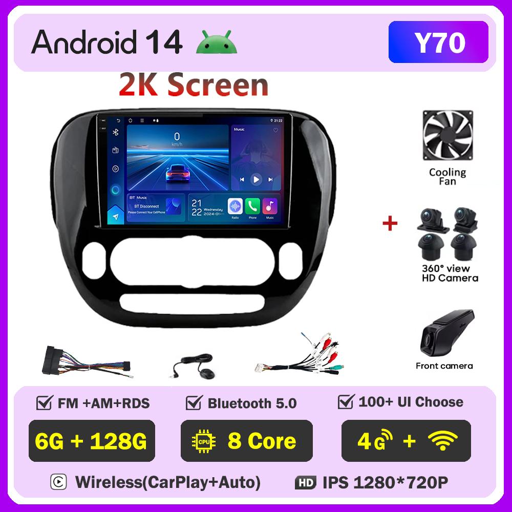 For KIA Soul 2013-2019 Car Radio Player Car Carplay Screen Autoradio Mirror Link Car Intelligent Systems Touch Screen AutoMotive