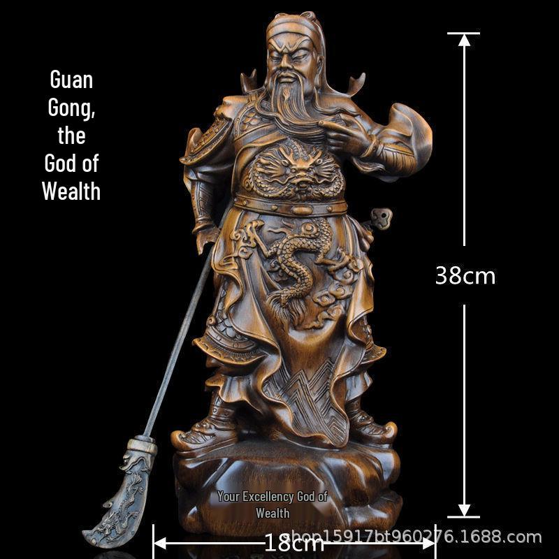 Guangong Guan Yu Erye Figur: Wohnzimmer-, Büro- oder Hoteleingangsdekoration, Heimdekoration, Buddha-Statue zur Anbetung