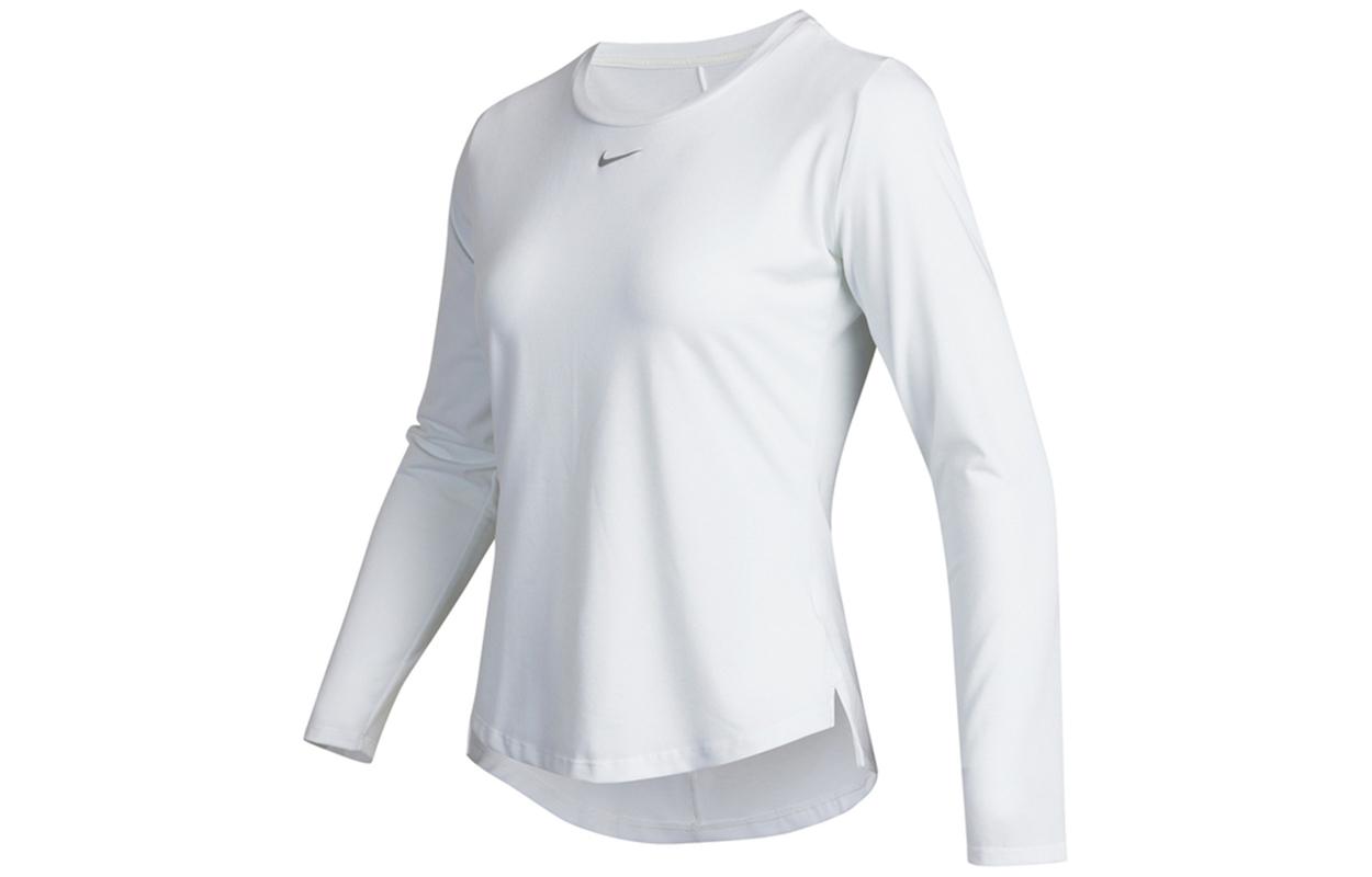 

Nike T Shirts Women s White Crew Neck Moderate Straight Fit DD0621-100 XL