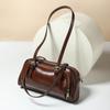 Jednoramenní podpažní bageta z vrchní vrstvy kůže, ruční crossbody bowlingová taška