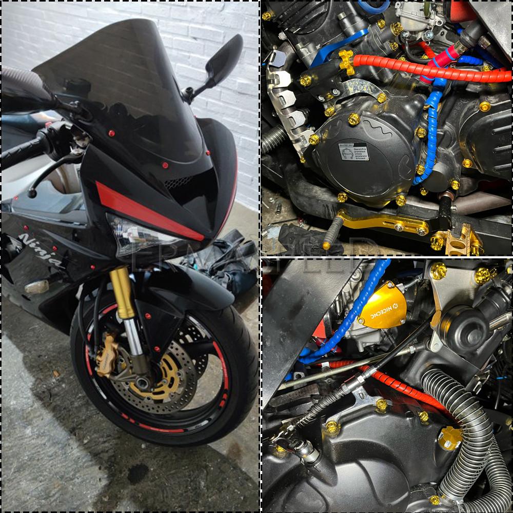 Pro Z1000 Z250 Z400 Z650 Z800 Z900 Ninja 177KS Motocyklová sada šroubů kapotáže M5 M6 Šrouby čelního skla Spojovací materiál Šrouby kapotáže