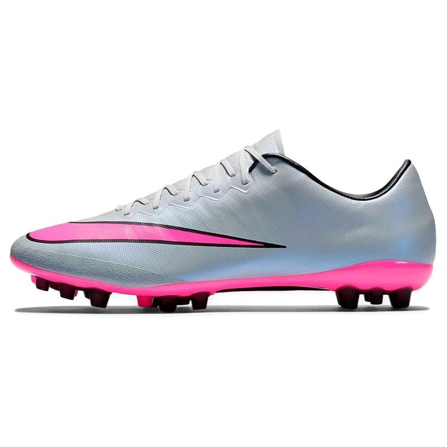 

New Nike Mercurial Vapor 10 AG Rubber Short Studs Breathable Lightweight Soccer Shoes Men s Silver Pink 717139-060 43