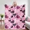 Patchwork Heart Floral Flannel Blankets Are Suitable For Sofas, Men's Room Decorations, Thick And Warm Gifts For Teenagers