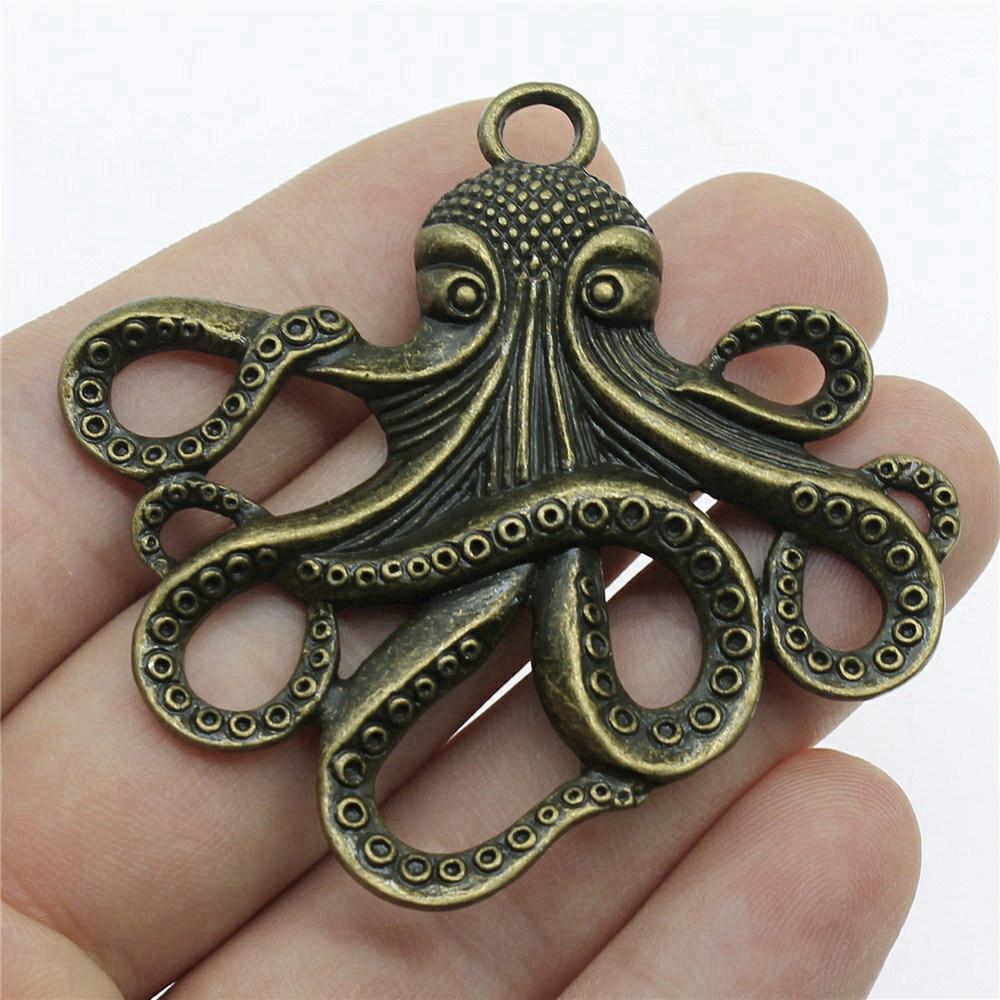 Octopus Seahorse Crab Shrimp Marine Life Charm Antique Bronze Zinc Alloy Jewelry Making Supplies Couple Style
