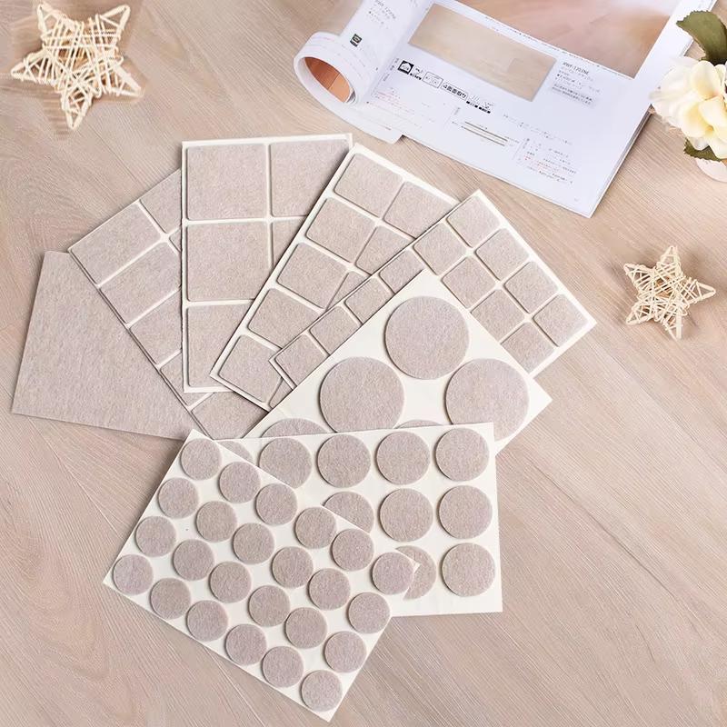 Thicken Self Adhesive Felt Chair Leg Pads Floor Protectors Furniture Legs Table Leg Covers Round Bottom Anti-Slip Pads 16 Styles