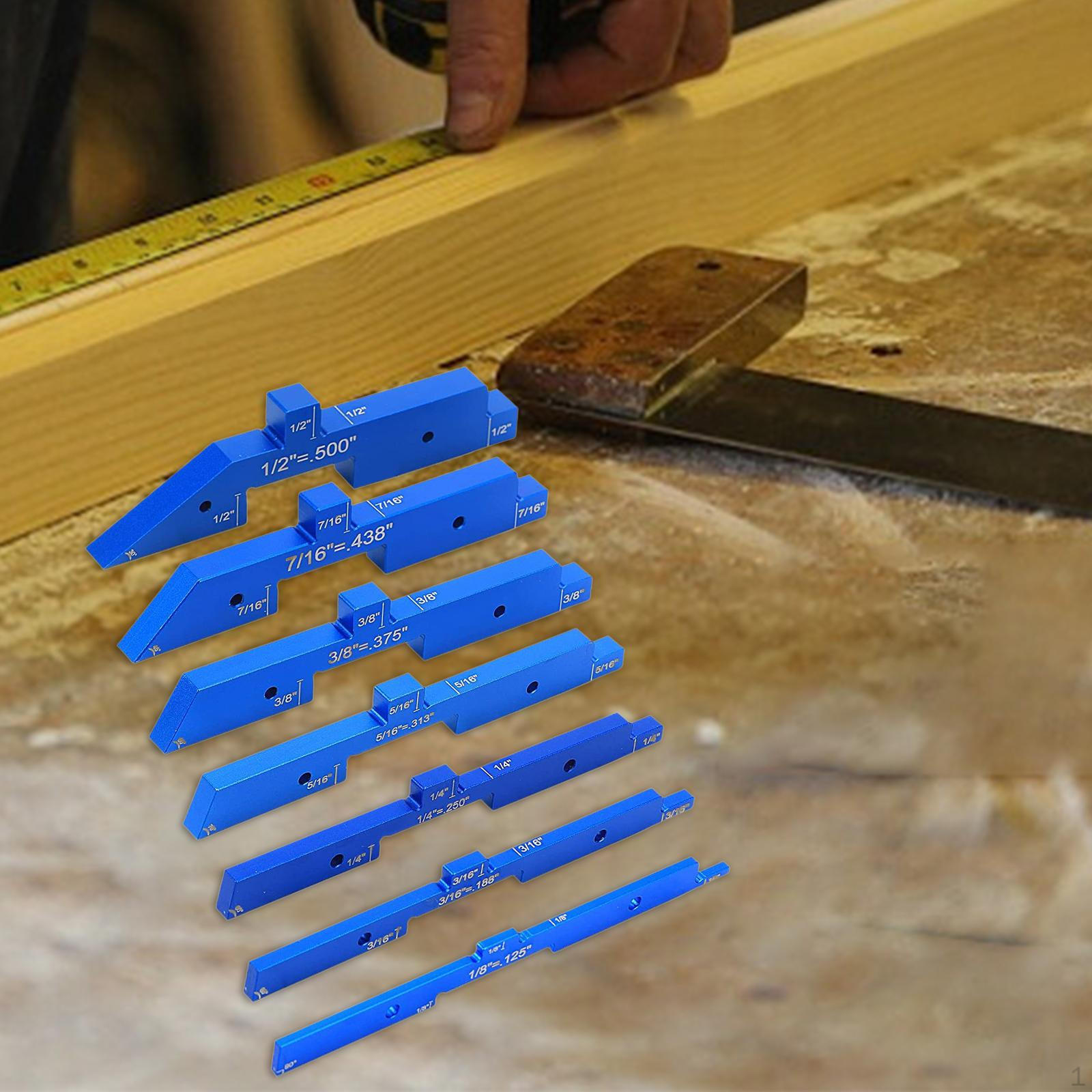 

7 шт. стержни для установки настольной пилы, алюминиевые блоки для измерения высоты, глубины и угла