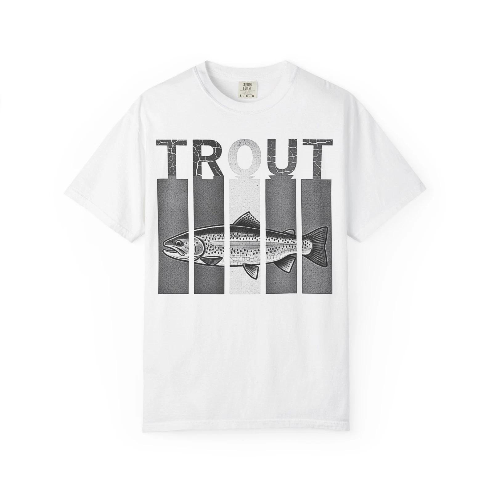 Trout in black & white T-Shirt 2XL