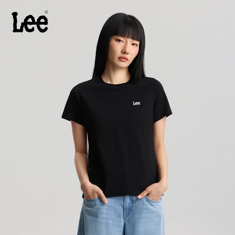 Lee Women s Standard Fit Embroidered Logo Crew Neck T-Shirt L