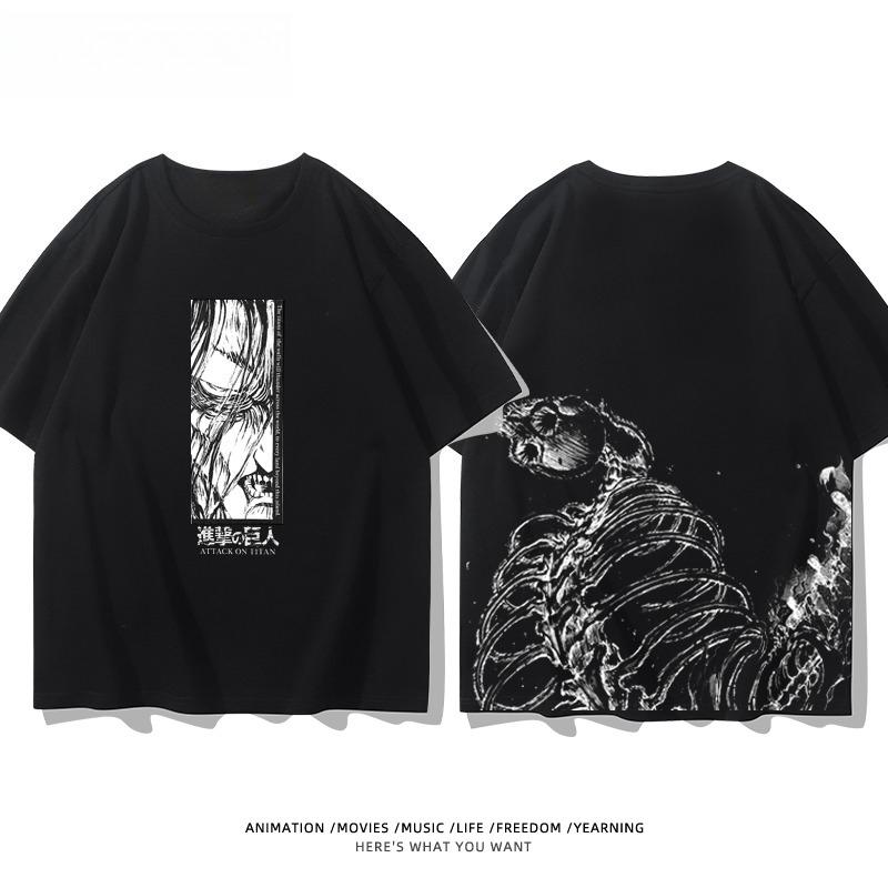 

Attack on Titan Animation Derivatives Wings of Liberty Printed Short Sleeve T-shirt Women s Fashion Loose Cotton Unisex Top 4XL
