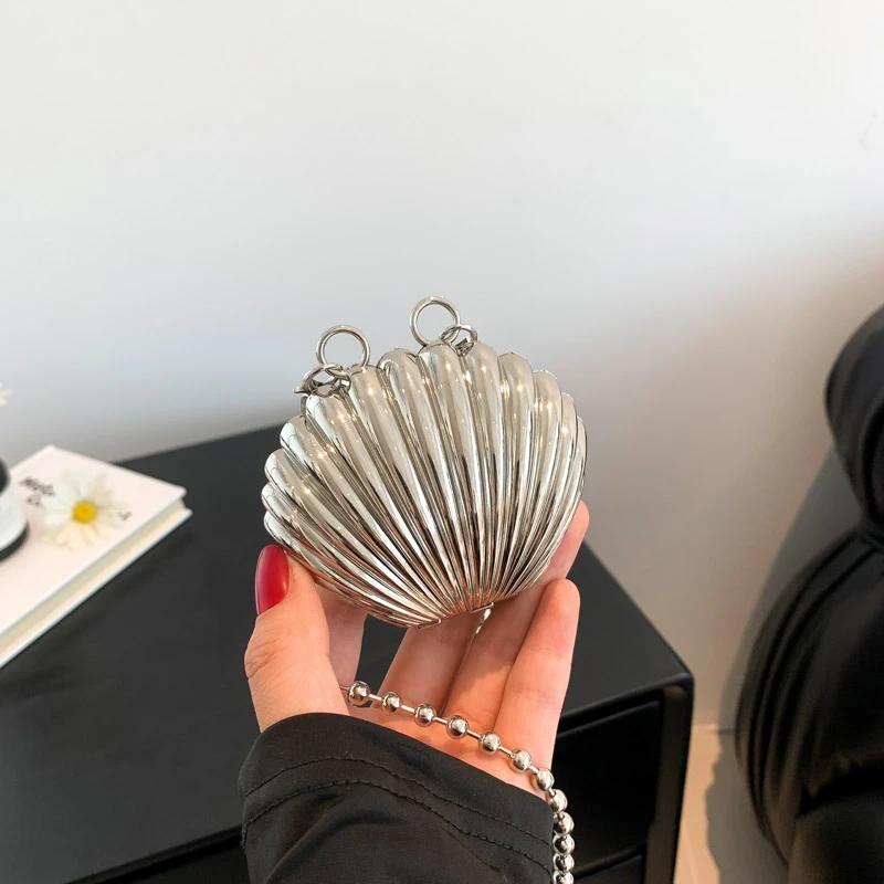 

2024 New Small Wallet for Women Cute Bags Decoration High Quality Acrylic Metal Shell Satchel Designer Lipstick Bag