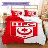 Pościel z wzorem Hallescher FC, Zestaw kołdry Poszewka na kołdrę Poszewka na poduszkę Domowy Prezent Urodzinowy (1 * poszwa na kołdrę + 2 * poszewki na poduszki, bez rdzenia)