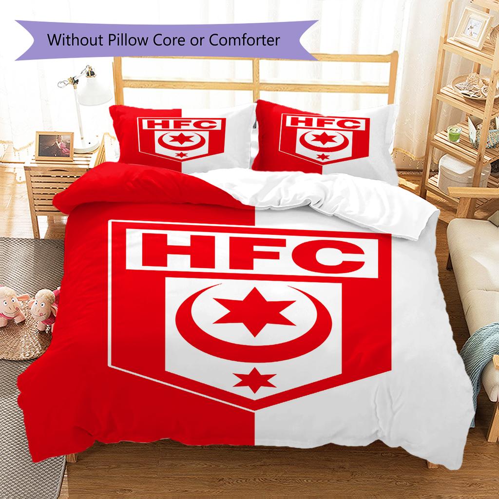 Pościel z wzorem Hallescher FC, Zestaw kołdry Poszewka na kołdrę Poszewka na poduszkę Domowy Prezent Urodzinowy (1 * poszwa na kołdrę + 2 * poszewki na poduszki, bez rdzenia)