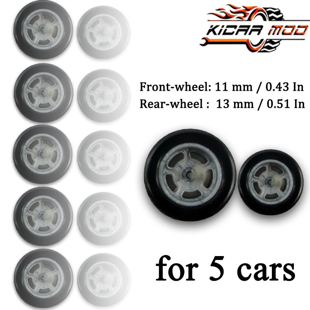 1/64 Vordere Kleine Und Hintere Große Räder Mit Abnehmbaren Gummireifen Kreis Speichen Umbau Teile Für Hotwheels Modellautos 5 Autos
