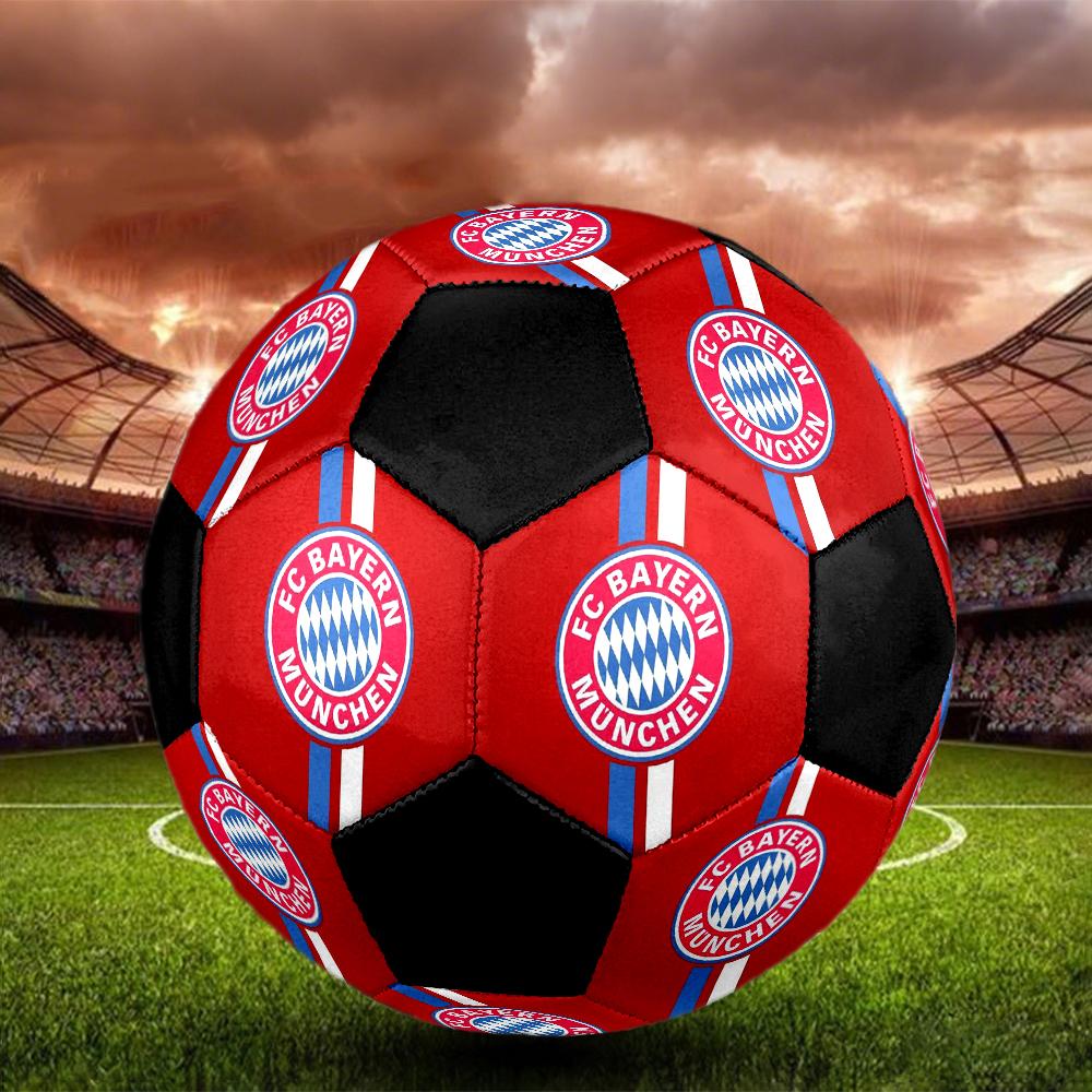 FC Bayern Munich Indoor Soccer Ball Colorful Machine Stitched PVC Size 5 Team Training Competition Ready Durable High-Bounce Cool Sports Gift