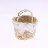 1/12 Dollhouse Cute Mini Rattan Hand Basket Model Dollhouse Kitchen Accessories Dolls House Decoration Toy Pretend Play Toys