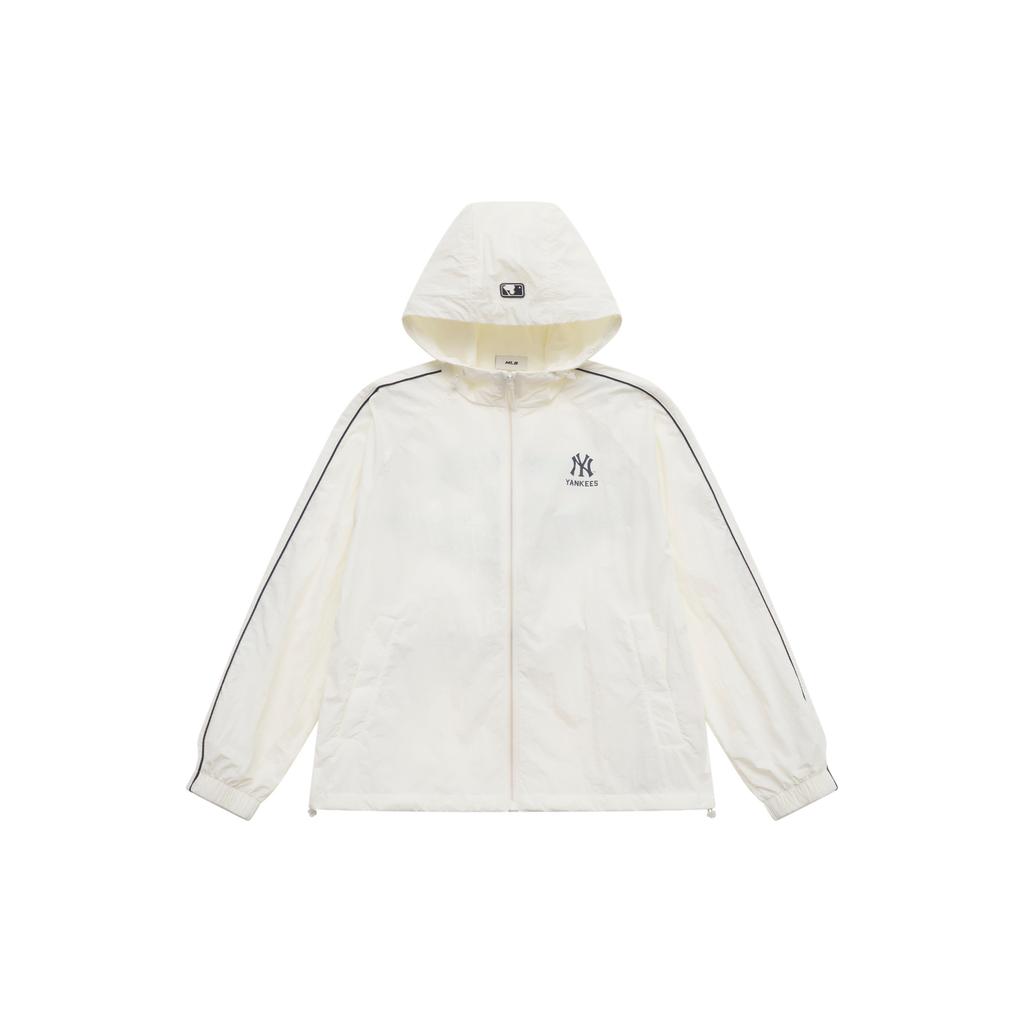 New MLB Preppy Style Collection New York Yankees SS25 Jacket Unisex White 3AWJV0153-50IVS
