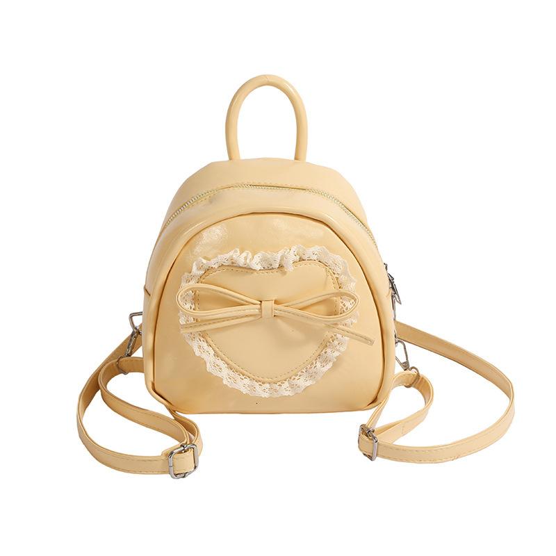 New Large-capacity Handbag Bow Fashionable Sweet Backpack Female Lace Love