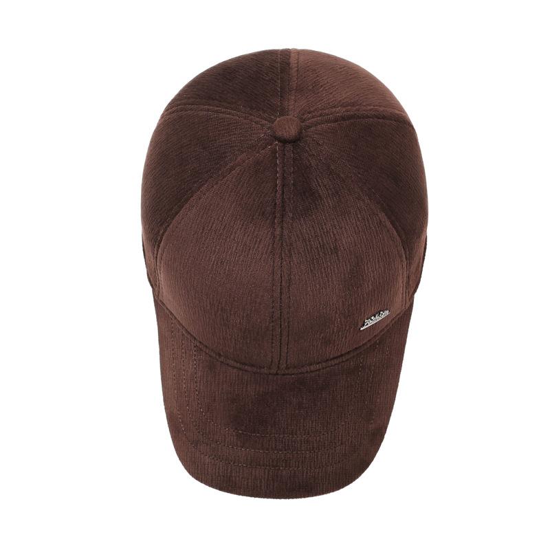 Winter Woolen Hat Men's Warm Baseball Hat Ear Protectors Old Man Thick Cap