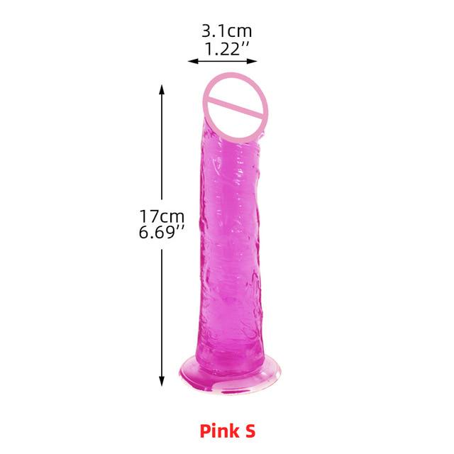 Soft Large Phallus Jelly Penis Long Dick Realistic Dildo Suction Cup Dildo Lesbian Sex Toy for Women