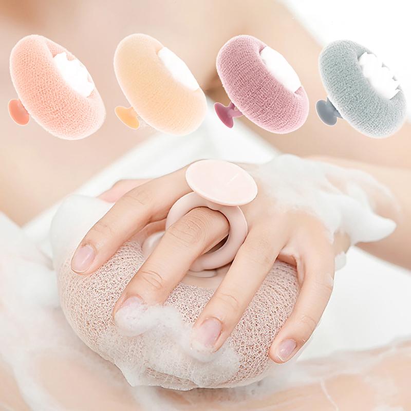 3D Honeycomb Sunflower Bath Towel Scrub Bath Massage Bath Ball With Sucker Bathing Brush Back Rub Mud Bath Sponge Exfoliate