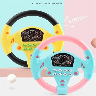Simulation Steering Wheel Children Eletric Toy Gift with Lights Sound Simulate Driving Car Vocal Musical Stroller Gift for Kid