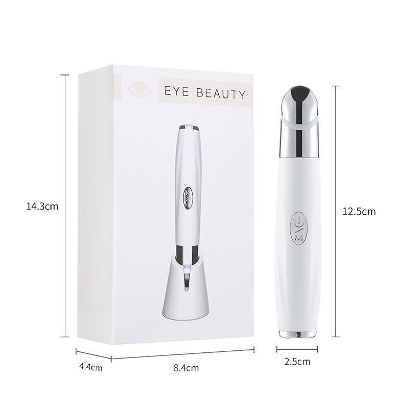 Eye Massager with Vibration - Heated Beauty Pen for Dark Circle Treatment, Wrinkle Reduction & Facial Serum Absorption
