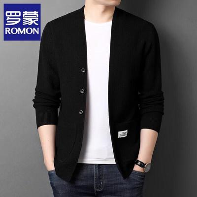 Men's Business Casual V-Neck Knit Cardigan