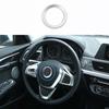 Horn Ring Cover Panel 2016-21 Fit For BMW X1 F48 Car Steering Wheel Matte Silver